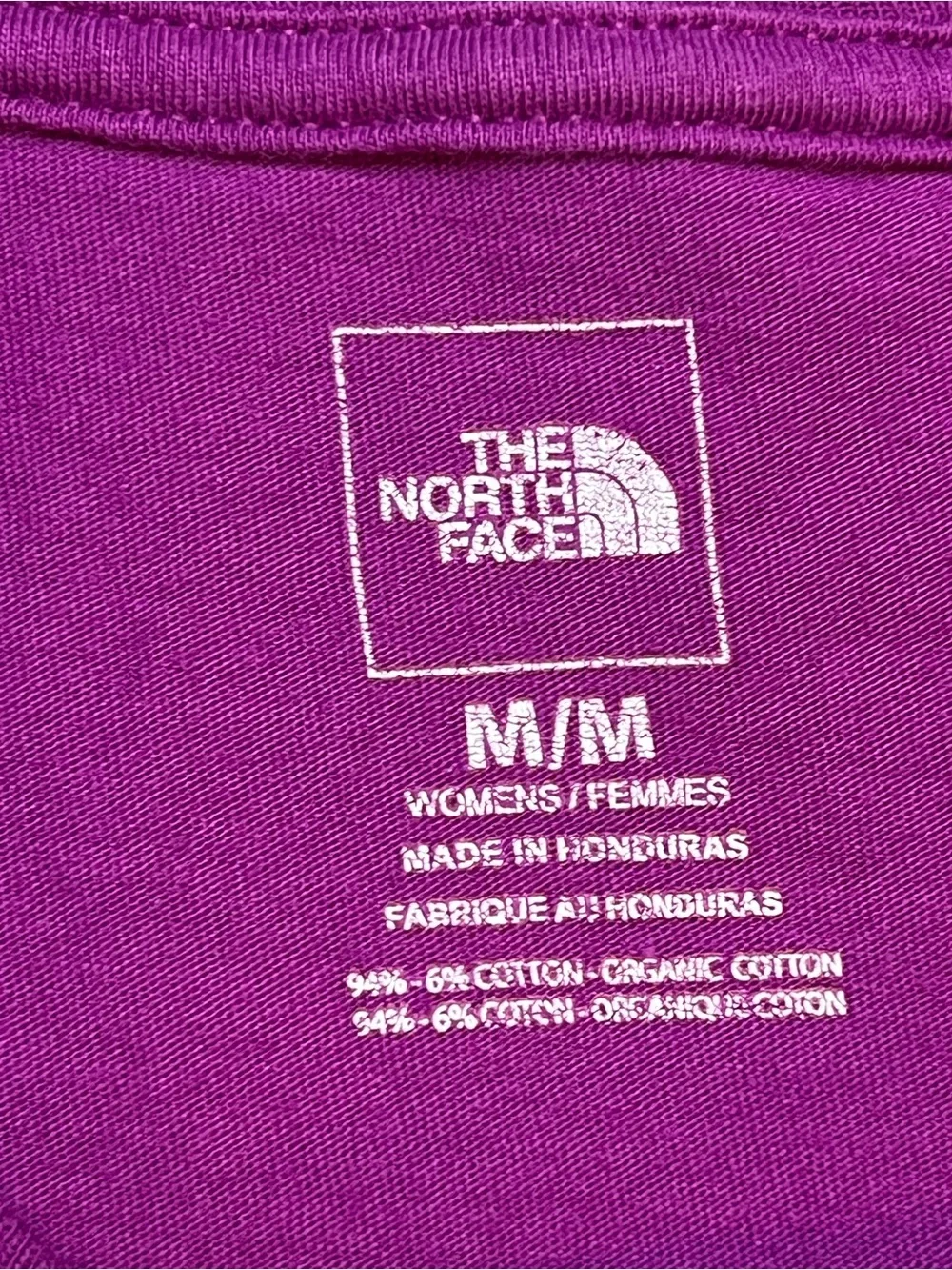 The North Face Short Sleeve T Shirt Women’s Size Medium Purple And Black Floral - Picture 3 of 6